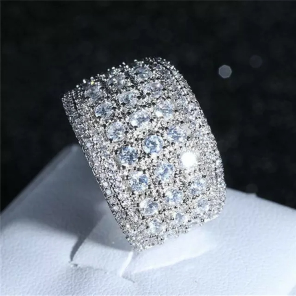 925 Silver Ring for that special Woman for ❤️day! Luxury, quality Cubic Zirconia - Picture 5 of 5